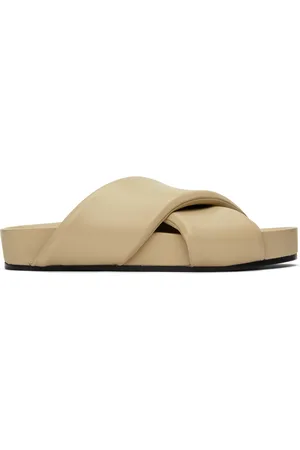 Jil Sander Mænd Klipklapper - Beige Padded Slides