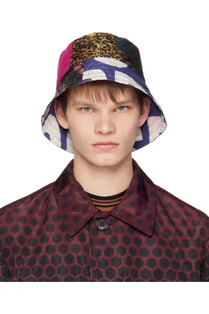 DRIES VAN NOTEN Mænd Hatte - Multicolor Patchwork Bucket Hat
