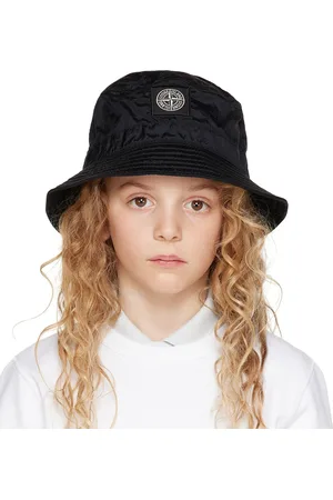 Stone Island Hatte - Kids Black Logo Bucket Hat