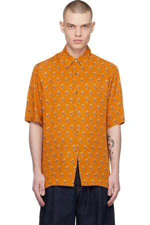 DRIES VAN NOTEN Orange Printed Shirt