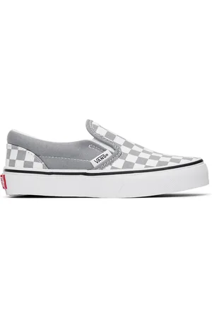 Vans Casual sko - Kids Gray & White Classic Slip-On Little Kids Sneakers