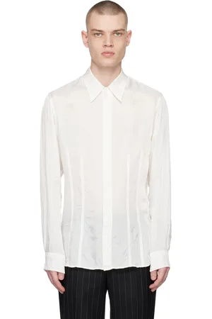 DRIES VAN NOTEN Mænd Accessories - Off-White Mock Boning Shirt