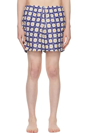 Bather Off-White & Floral Swim Shorts