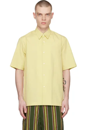 DRIES VAN NOTEN Yellow Spread Collar Shirt