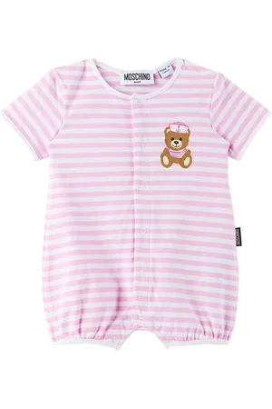 Moschino Baby Pink & White Striped Jumpsuit