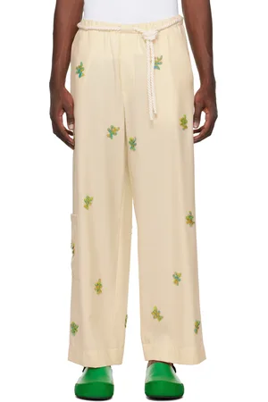 BONSAI Mænd Loose fit bukser - Off-White Loose-Fit Trousers