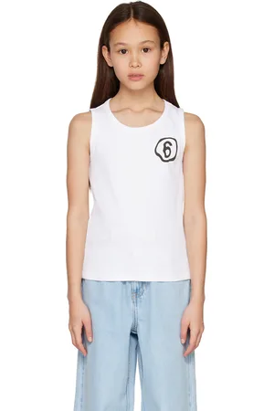 Maison Margiela Kids White Printed Tank Top