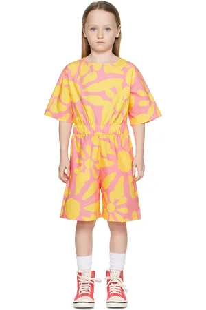 Marni Kids Pink & Yellow Floral Jumpsuit