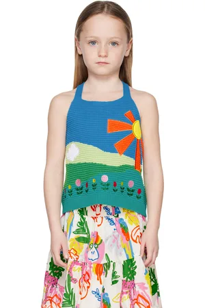 Stella McCartney Tanktoppe - Kids Multicolor Embroidered Tank Top