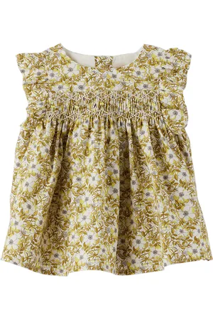 BONPOINT Toppe - Baby White & Yellow Naomi Top