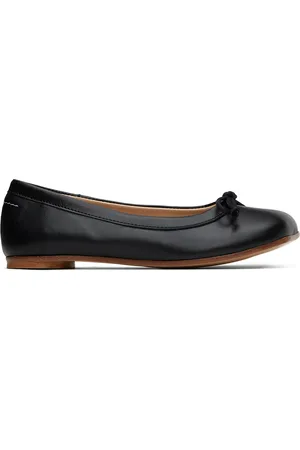 Maison Margiela Piger Ballerina - Kids Black Bow Ballerina Flats
