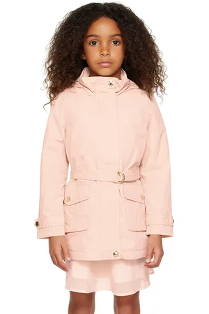 Chloé Piger Vinterfrakker - Kids Pink Belted Coat