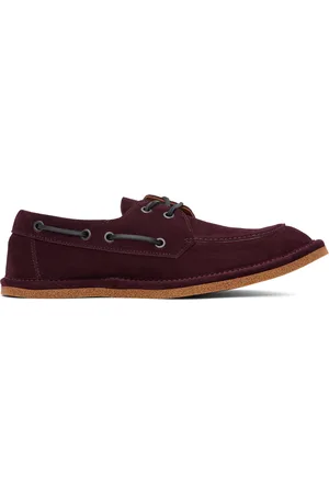 DRIES VAN NOTEN Mænd Flade sko - Burgundy Pantoufles Boat Shoes