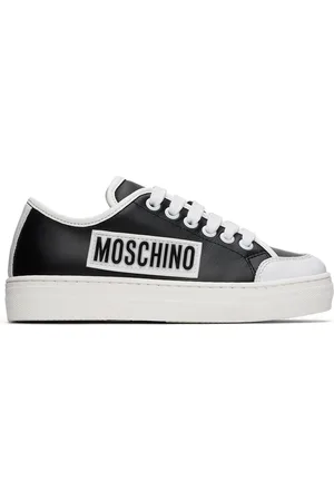 Moschino Sneakers - Kids Black & White Paneled Sneakers