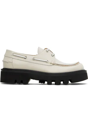DRIES VAN NOTEN Mænd Flade sko - Gray Leather Boat Shoes