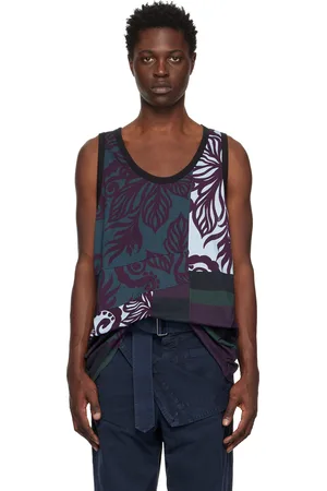 DRIES VAN NOTEN Mænd Tanktoppe - Multicolor Paneled Tank Top