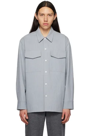 Jil Sander Mænd Accessories - Blue Spread Collar Shirt