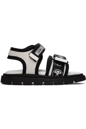 Moschino Sandaler - Baby White & Black Logo Sandals