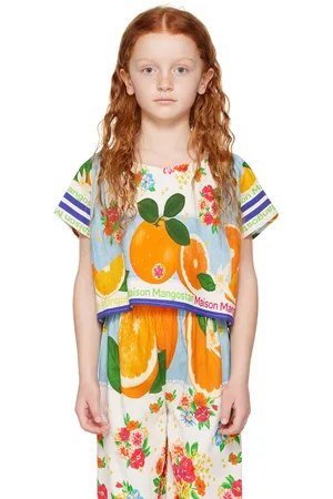 Maison Mangostan Tørklæder - Kids Multicolor Oranges Scarf Top