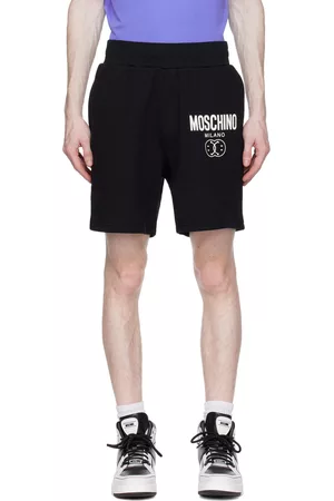 Moschino Mænd Shorts - Black Double Smiley Shorts