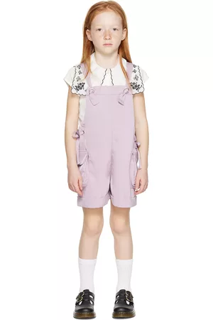Anna Sui Slips - Kids Purple Self-Tie Jumpsuit
