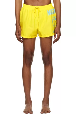 Moschino Mænd Badeshorts - Yellow Double Question Mark Swim Shorts