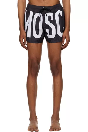 Moschino Mænd Badeshorts - Black Printed Swim Shorts
