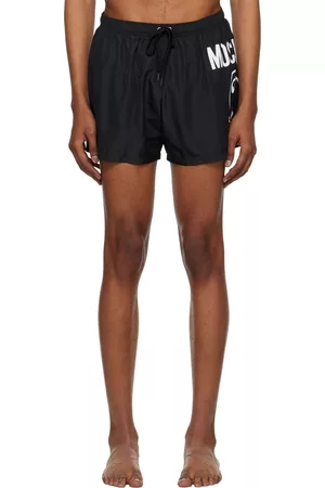 Moschino Mænd Badeshorts - Black Double Question Mark Swim Shorts