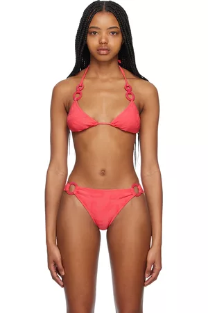 Moschino Kvinder Halternecktoppe - Pink Halter Bikini Top