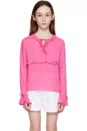 MISS BLUMARINE Toppe - Kids Pink Flared Top