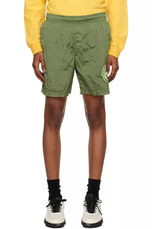 Stone Island Mænd Shorts - Green Embroidered Shorts