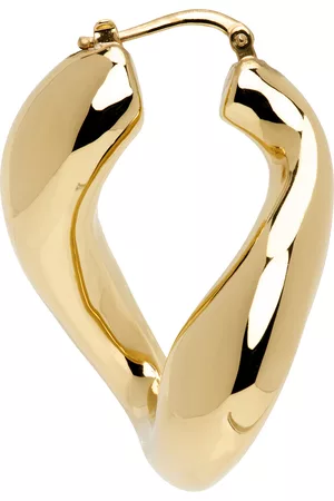 Jil Sander Kvinder Øreringe - Gold Sculptural Hoop Earrings