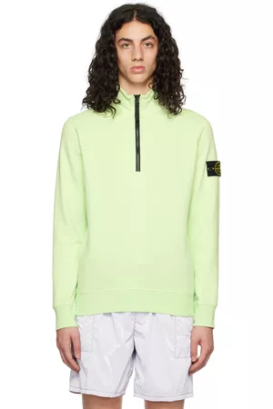 Stone Island Mænd Sweatshirts - Green Garment-Dyed Sweatshirt
