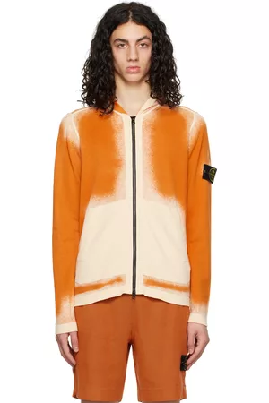 Stone Island Mænd Sweatshirts - Orange Airbrushed Hoodie