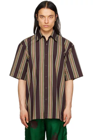 DRIES VAN NOTEN Mænd Accessories - Burgundy Striped Shirt