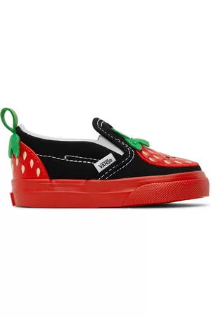Vans Casual sko - Baby Black & Red Slip-On V Berry Sneakers