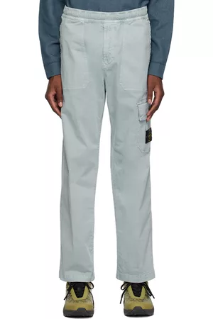 Stone Island Mænd Cargo bukser - Blue Old Treatment Cargo Pants