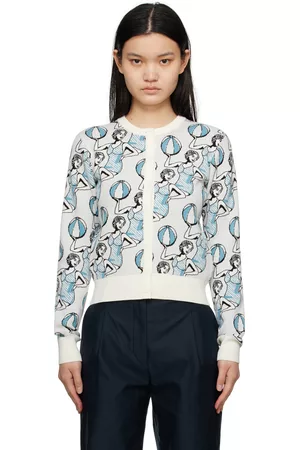Maison Kitsuné Piger Cardigans - White Hotel Olympia Edition Dancing Girls Cardigan