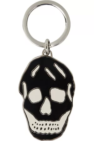 Alexander McQueen Mænd Nøgleringe - Black & White Skull Keychain