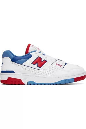 New Balance Mænd Sneakers - White & Blue 550 Sneakers