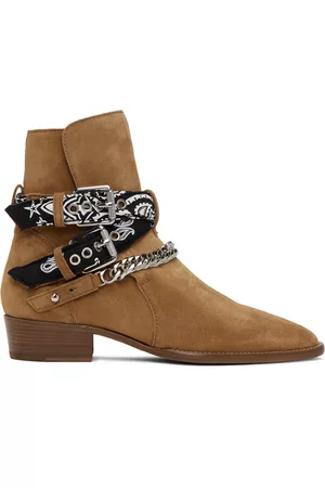 AMIRI Mænd Støvler - Brown Bandana Buckle Boots