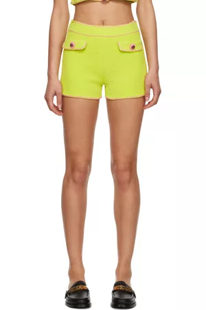 Moschino Kvinder Shorts - Green Flap Pocket Shorts