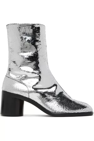 Maison Margiela Mænd Støvler - Silver Broken Mirror Tabi Boots