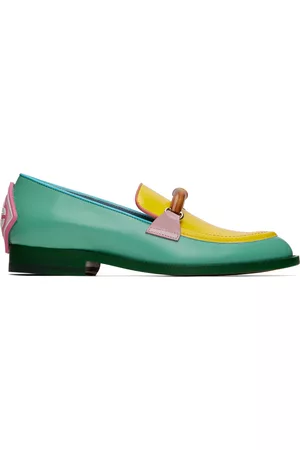 Casablanca Mænd Flade sko - Green & Yellow Memphis Loafers