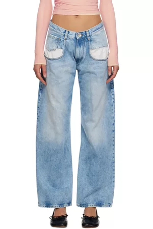 Maison Margiela Kvinder Straight - Blue Contrast Pockets Jeans