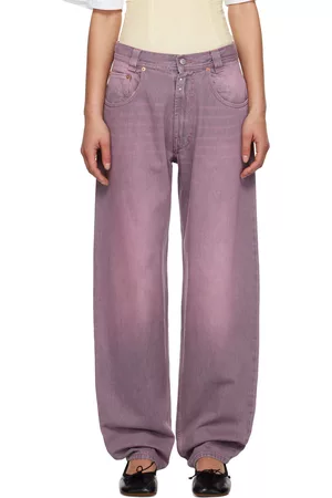 Maison Margiela Kvinder Jeans - Purple Drawstring Jeans