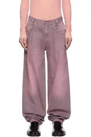 Maison Margiela Mænd Jeans - Pink Drawstring Jeans