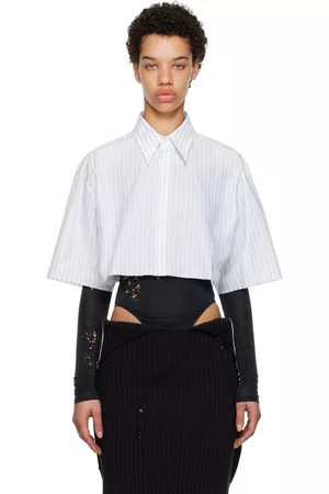 Maison Margiela Kvinder Accessories - Off-White Cropped Shirt