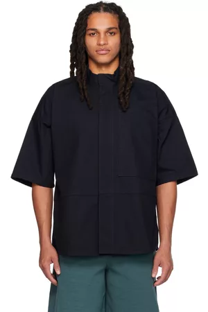 Jil Sander Mænd Accessories - Navy Paneled Shirt