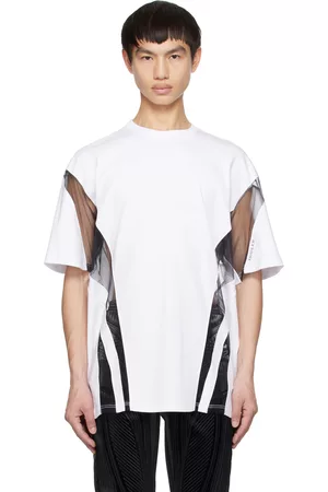 MUGLER Mænd Kortærmede - White & Black Illusion T-Shirt